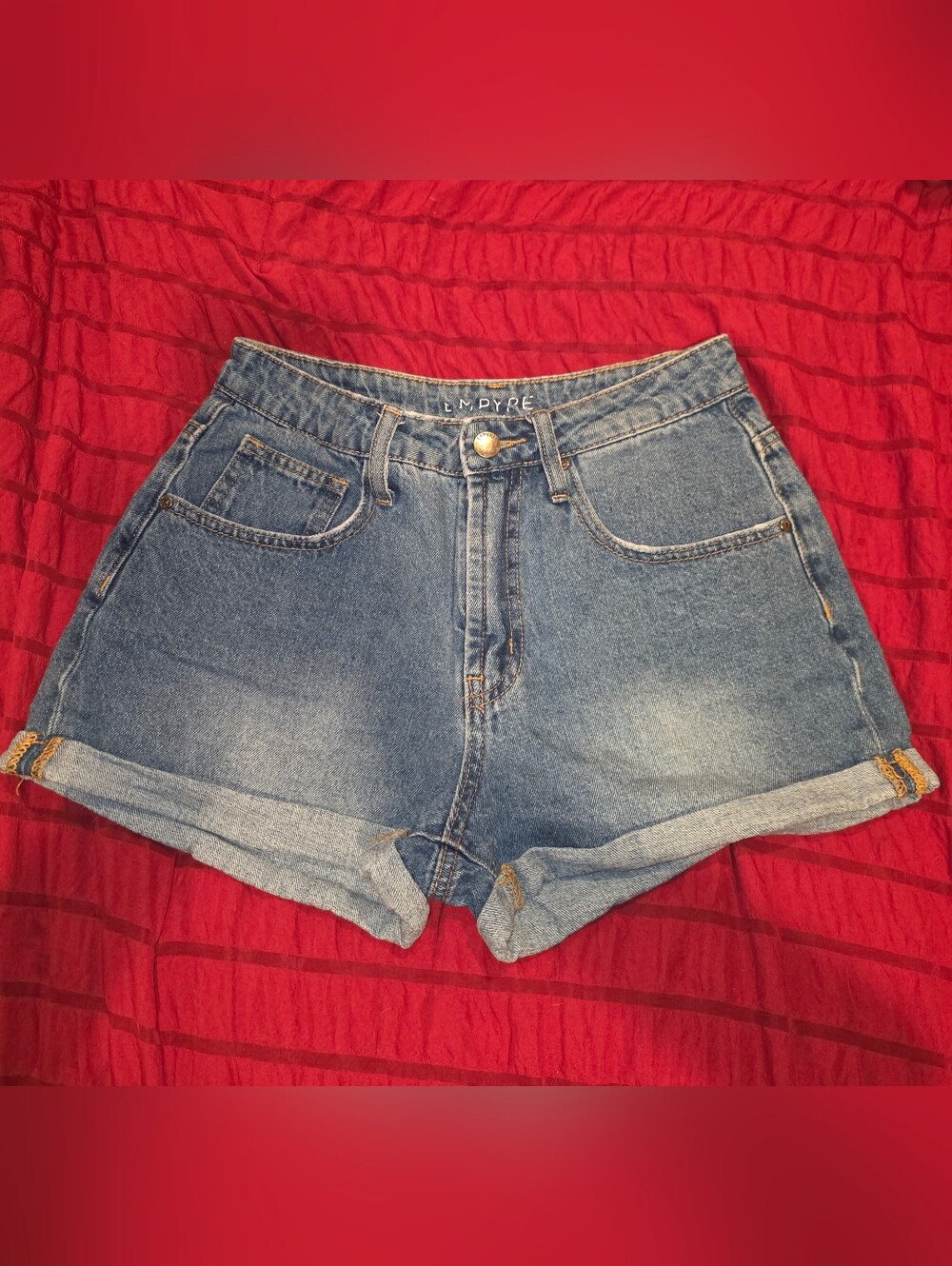 Empyre Melanie High-Waist Blue Denim Shorts